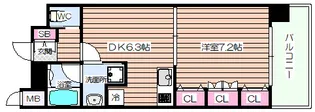 レジュールアッシュ福島【2階】の間取り