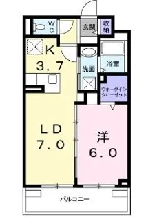 メゾン・レジュイット【1階】の間取り