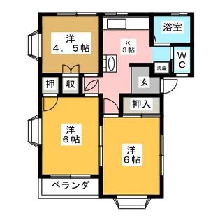 メゾンパティオ【2階】の間取り