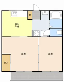 祝田グリーンマンション【3階】の間取り