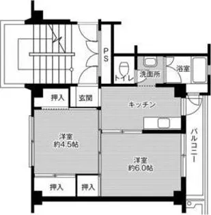 ビレッジハウス石宮1号棟【1階】の間取り