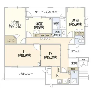 グラン・ペルフェクティオ【2階】の間取り