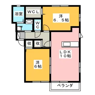 グランパティオA・B【2階】の間取り