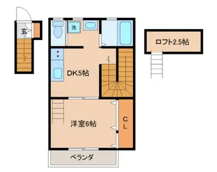 ワコーヴィレッヂ【2階】の間取り