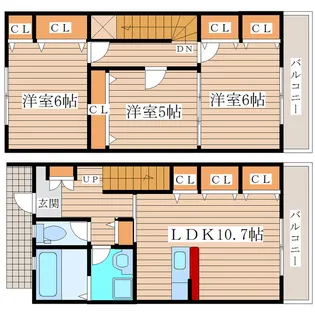 サニーヤードS A棟の間取り