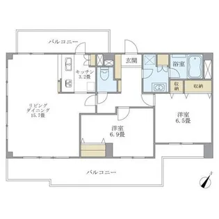 ウヴラージュ広尾【6階】の間取り