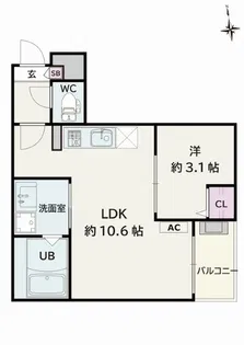 JACK HACHIKENI【3階】の間取り