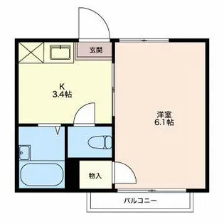 ラ・フォーレ春日【2階】の間取り