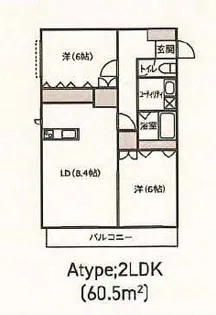 グランフォート東根【2階】の間取り