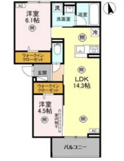 D-Satsuki【2階】の間取り