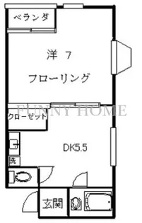 フラットユーワ【2階】の間取り