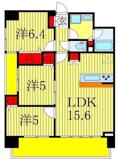 ラグゼナ流山おおたかの森【5階】の間取り