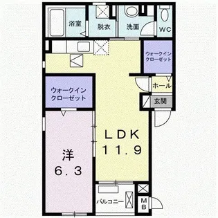 プリンセス ヒルズ【1階】の間取り