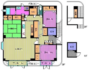 グリーンビル【3階】の間取り