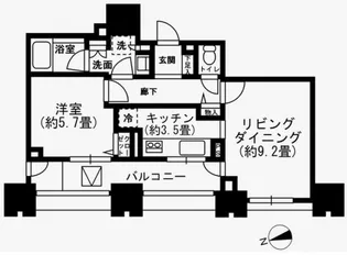 THE HASHIMOTO TOWER【11階】の間取り