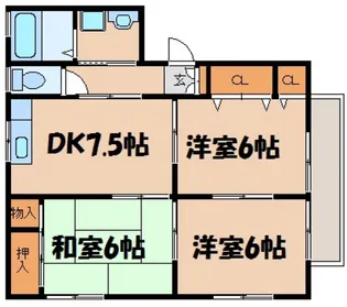 グリーンタウン矢野東B【1階】の間取り
