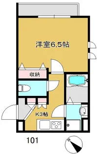 ラグラス五本木【1階】の間取り