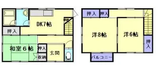 広島県福山市東深津町1【一戸建】の間取り