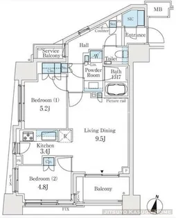 ブランズ文京白山一丁目【3階】の間取り
