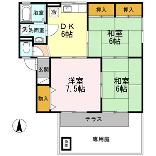 ゼフィランテスC【1階】の間取り