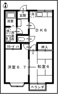 ホワイトヴィラ飯野坂【2階】の間取り