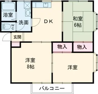 茨城県水戸市千波町【アパート】の間取り