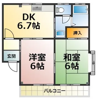 ハイツ桜雅C【2階】の間取り