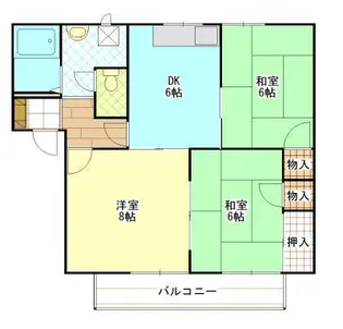 クレフォート溝口【2階】の間取り