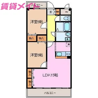 中川ファーストマンションVI【1階】の間取り
