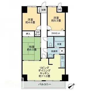 エスポワール辻【7階】の間取り