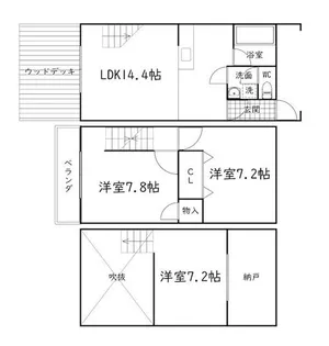 静岡県浜松市中央区上島4【一戸建】の間取り