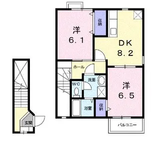 ソレアード・御津【2階】の間取り