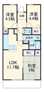 ヒルズ南戸塚3号棟【7階】の間取り