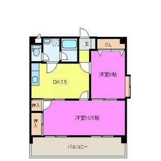 ニューコーポ野口【2階】の間取り