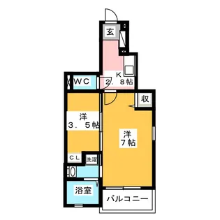 リトルグローブV【1階】の間取り