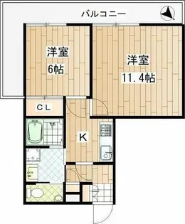 ブロケードグレース【3階】の間取り