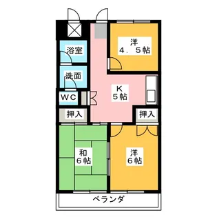 ロンシャン金山【4階】の間取り