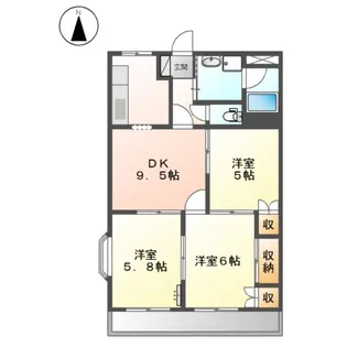 カーサファミリア【2階】の間取り