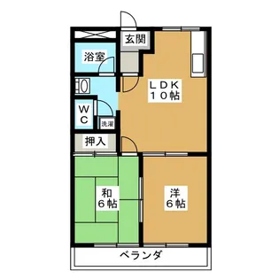 グランドール杉の宮【2階】の間取り