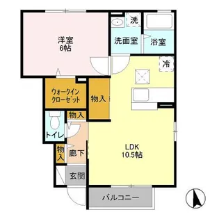 プティール A【1階】の間取り