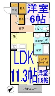 クラウド結城【2階】の間取り