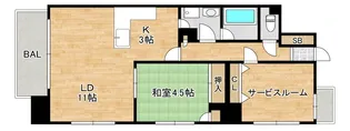 大阪府大阪市天王寺区上本町5【マンション】の間取り