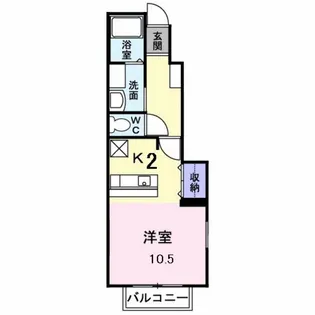 シャン・ド・フルール タマキ【1階】の間取り