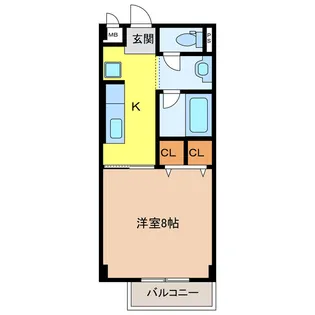 ハピネスMI【1階】の間取り