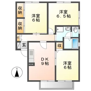 ロイヤルガーデンA【1階】の間取り
