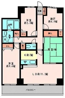 神奈川県横浜市金沢区釜利谷東2【マンション】の間取り