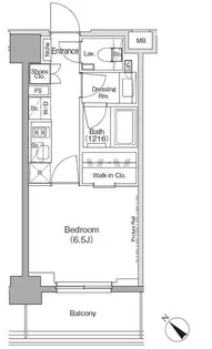 ザ・パークハビオ月島フロント【5階】の間取り