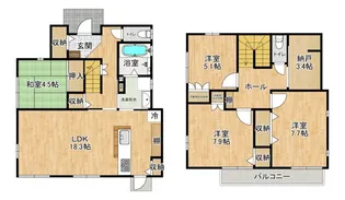 兵庫県三田市ゆりのき台5【一戸建】の間取り