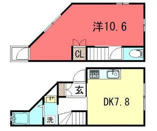 ビアンフェ下鴨 西棟【1階】の間取り