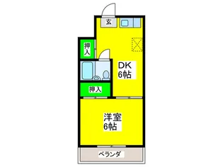 ロイヤルコ-ポサン【6階】の間取り